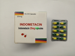 중국 인도메타신은 25MG BP/USP Antirheumatics 10*10's/상자를 요약합니다 협력 업체